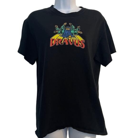 Dravus Graphic T Shirt Black Wizard Desert Print Men's Medium - Picture 1 of 8
